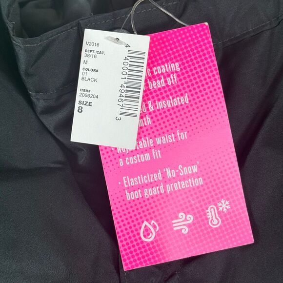 Children’s Place PLACE Kids Black Snow Pants - US 8 NEW - Picture 5 of 6